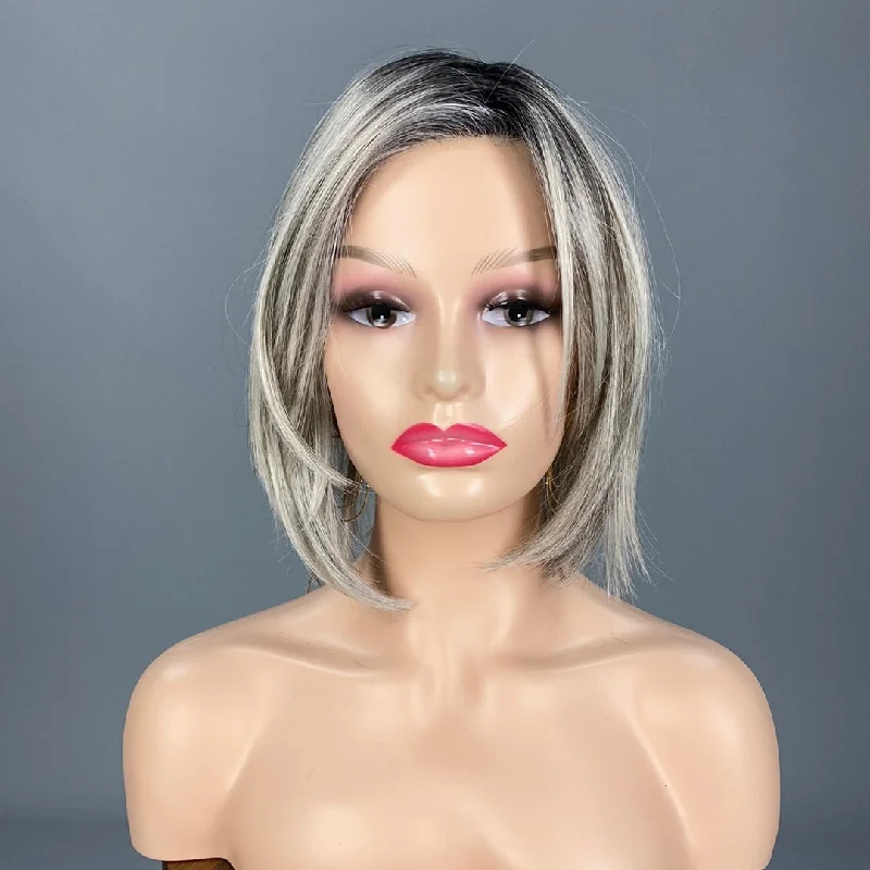 SALE!! "Double-Shot Bob" (Chrome) HAND-TIED Belle Tress Luxury Wig