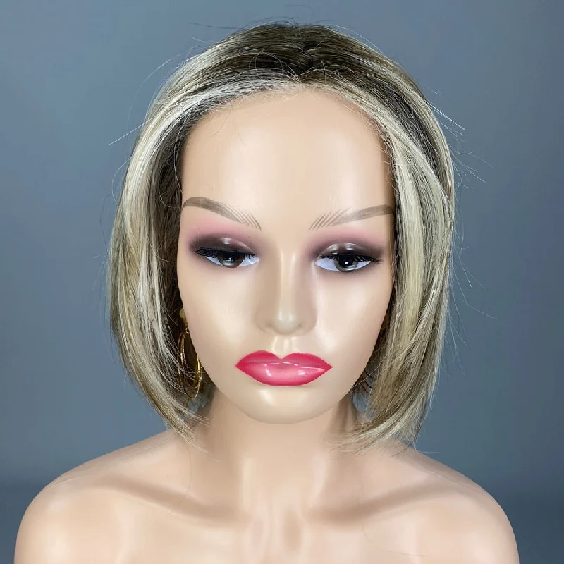 SALE!! "Double Shot Bob" HAND-TIED (Rootbeer Float Blonde) BELLE TRESS Luxury Wig