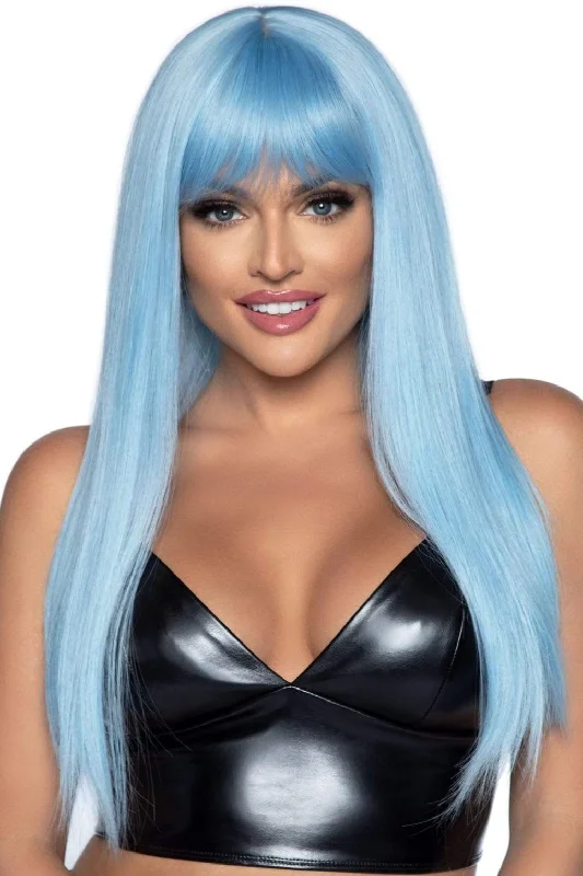 Long Straight Wig with Bangs