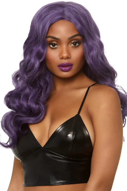 Long Wavy Purple Wig