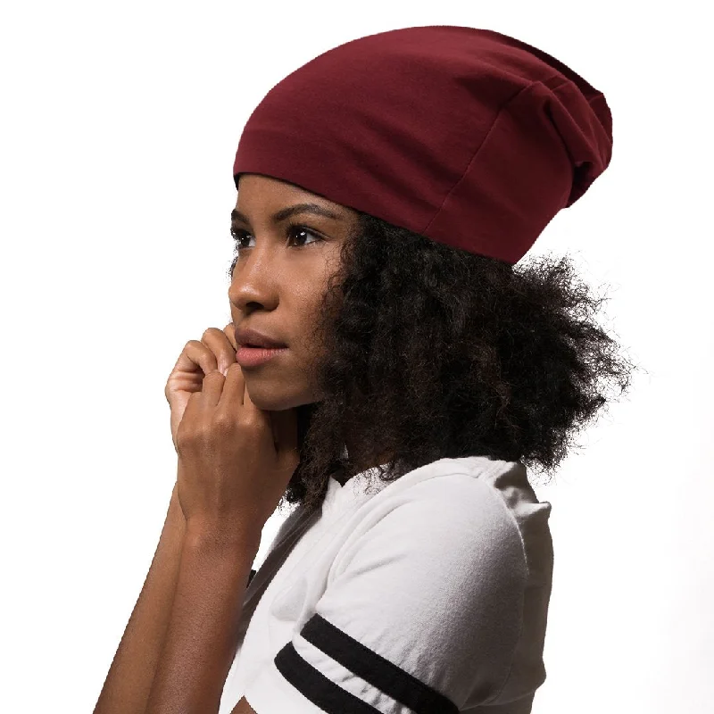 Adama Satin Lined Beanie Burgundy