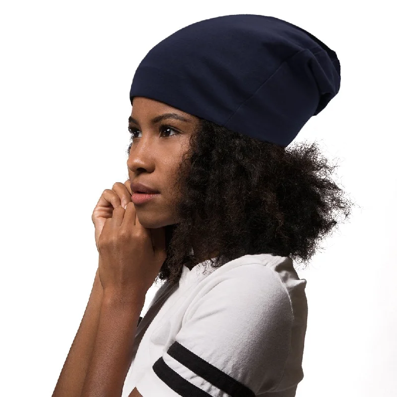 Adama Satin Lined Beanie Navy