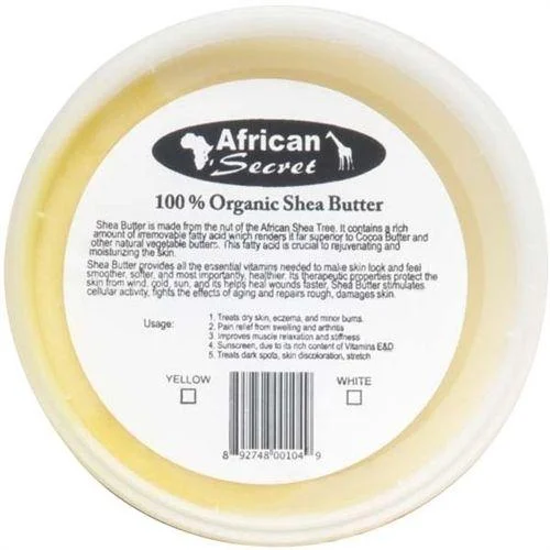 African Secret 100% Organic Yellow Shea Butter - 16 Ounces