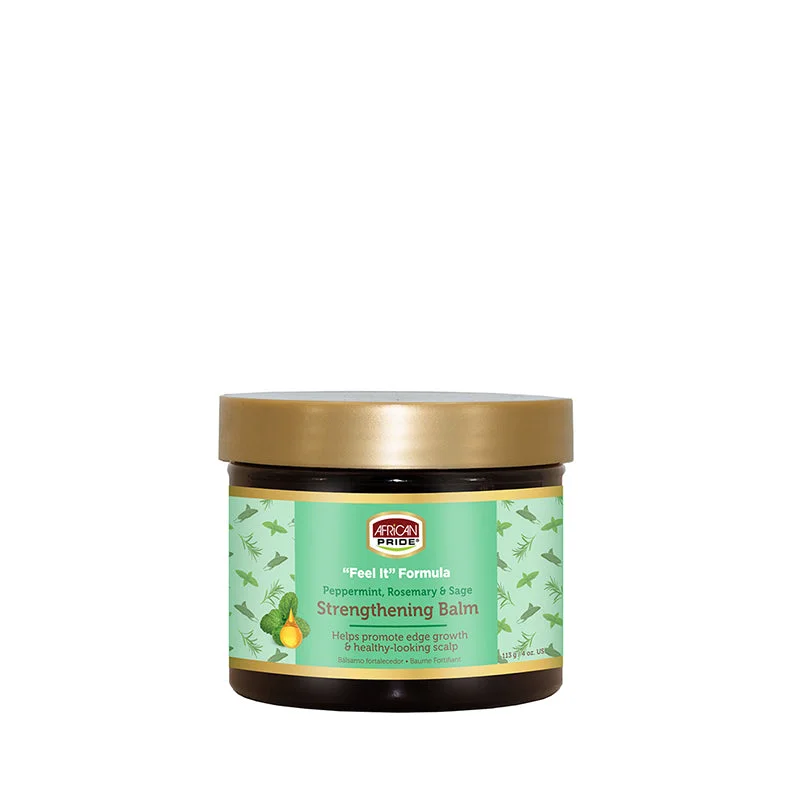 AFRICAN PRIDE "Feel It" Formula Peppermint, Rosemary & Sage Strengthening Balm 4oz