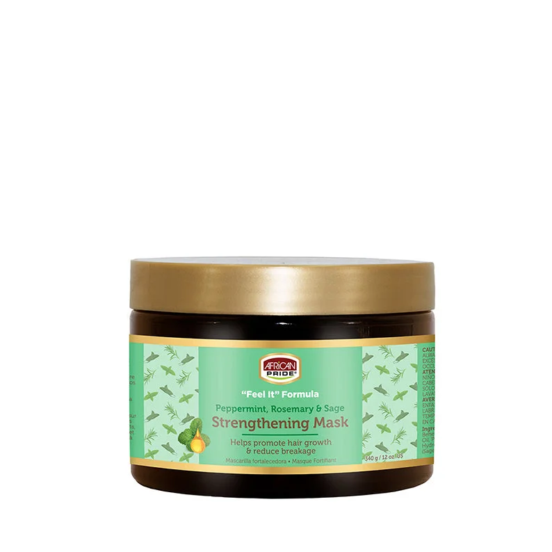 AFRICAN PRIDE "Feel It" Formula Peppermint, Rosemary & Sage Strengthening Mask 12oz