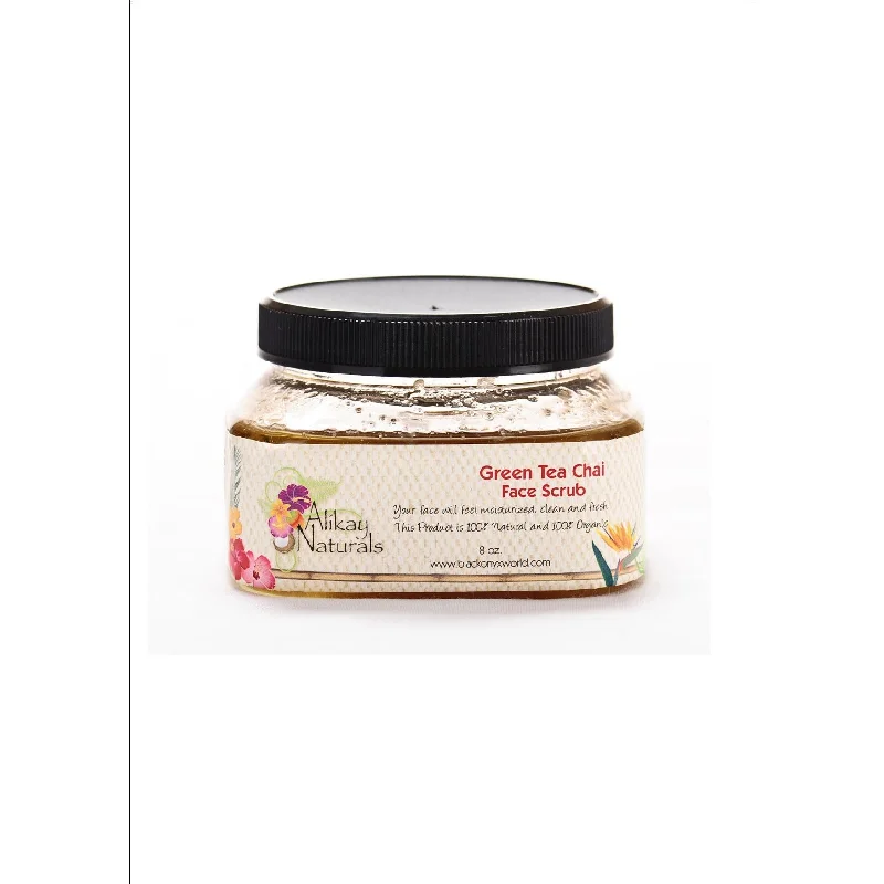 Alikay Naturals Green Tea Chai Face Scrub, 8 Ounce