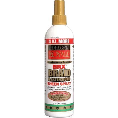 African Royale Brx Braid And Extensions Sheen Spray, 12 Oz