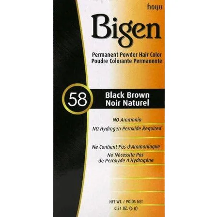 Bigen Hair Color 58 Black Brown 0.21 Oz