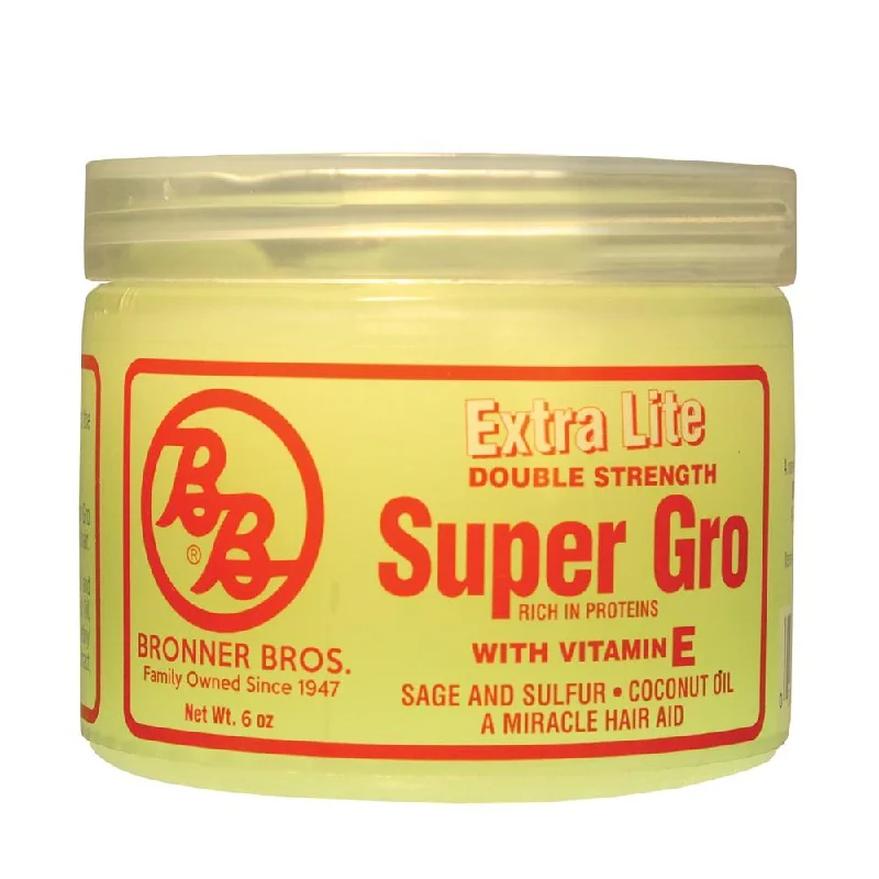 Bronner Brothers Super Gro Hair Aid Extra Lite Double Strength, 6 Ounce