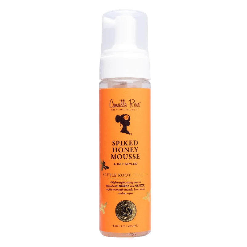 Camille Rose Spiked Honey Mousse | 4-in-1 Hair Styler with Nettle Root for Hydration, Definition & Shine, 8 fl oz