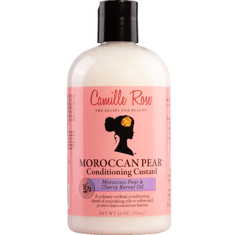 Camille Rose Moroccan Pear Conditioning Custard, Nourishing and Moisturizing Treatment for All Hair Types, 12 oz