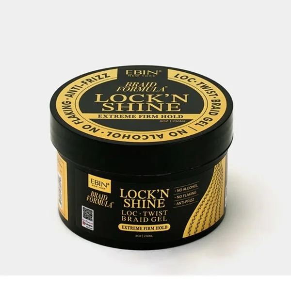 EBIN NEW YORK - LOCK'N SHINE LOC TWIST BRAID GEL EXTREME FIRM HOLD 8oz - (C)