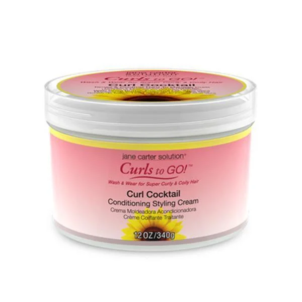 Jane Carter Solution Curls To Go - Curl Cocktail Conditioning Styling Cream 12oz - (C)