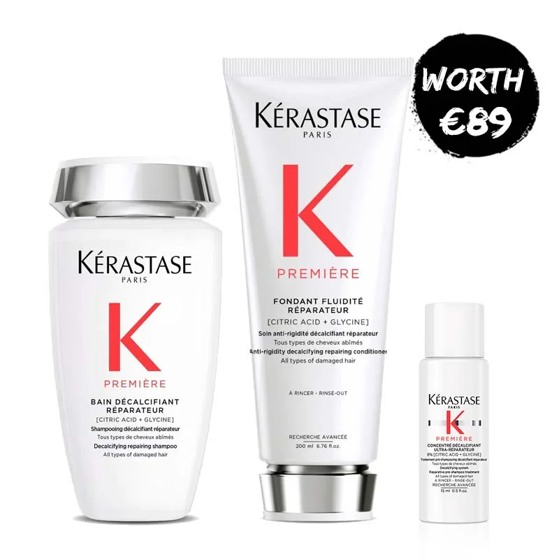 Kérastase Première Decalcifying Repairing Shampoo, Conditioner + FREE Première Pre-Shampoo Treatment 15ml