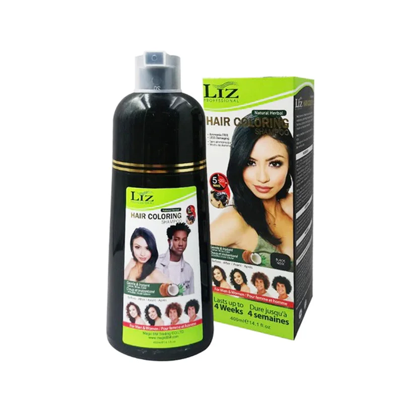 LIZ Hair Coloring Shampoo 13.5oz [BLACK]