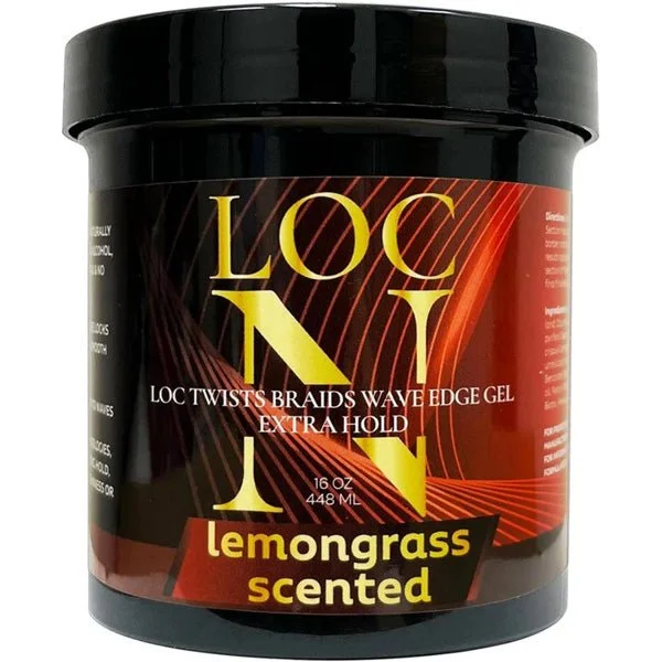 Loc N - Locs Twists Braids Wave Edge Gel EXTRA HOLD LEMONGRASS - (C)