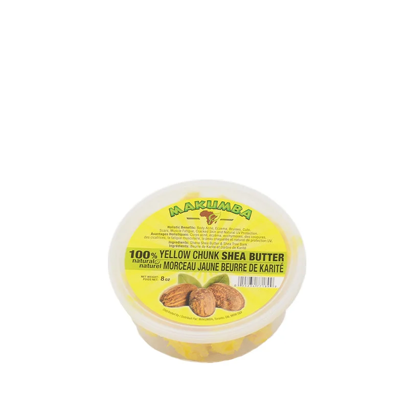 MAKUMBA 100% NATURAL SHEA BUTTER [YELLOW CHUNK] 8oz