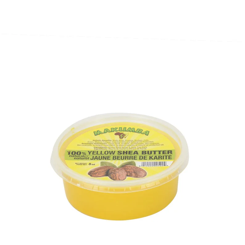 MAKUMBA 100% NATURAL SHEA BUTTER [YELLOW MELTED] 8oz