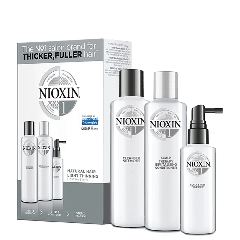 Nioxin System 1 Trial Kit For Natural Hair With Light Thinning *