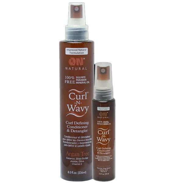 On Natural Curl-N-Wavy Curl Defining Conditioner & Detangler - Argan - (C)