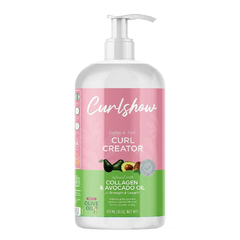 ORS Olive Oil Curlshow Curl Creator Infused with Collagen & Avocado Oil for Strength & Length (16.0 oz)