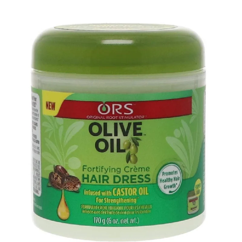 ORS Olive Oil Fortifying Creme Hair Dress infused with Castor Oil for Strengthening (6.0 oz)