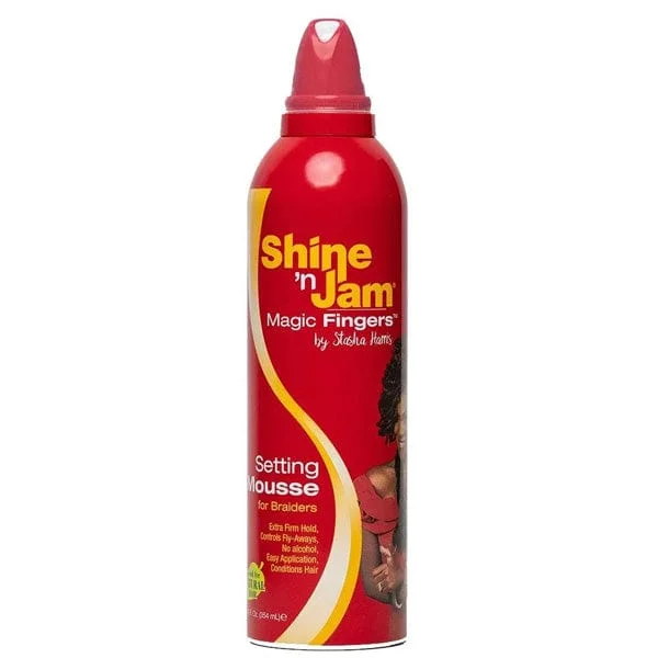 Shine N Jam Magic Fingers For Braiders Setting Mousse-12oz-(C)