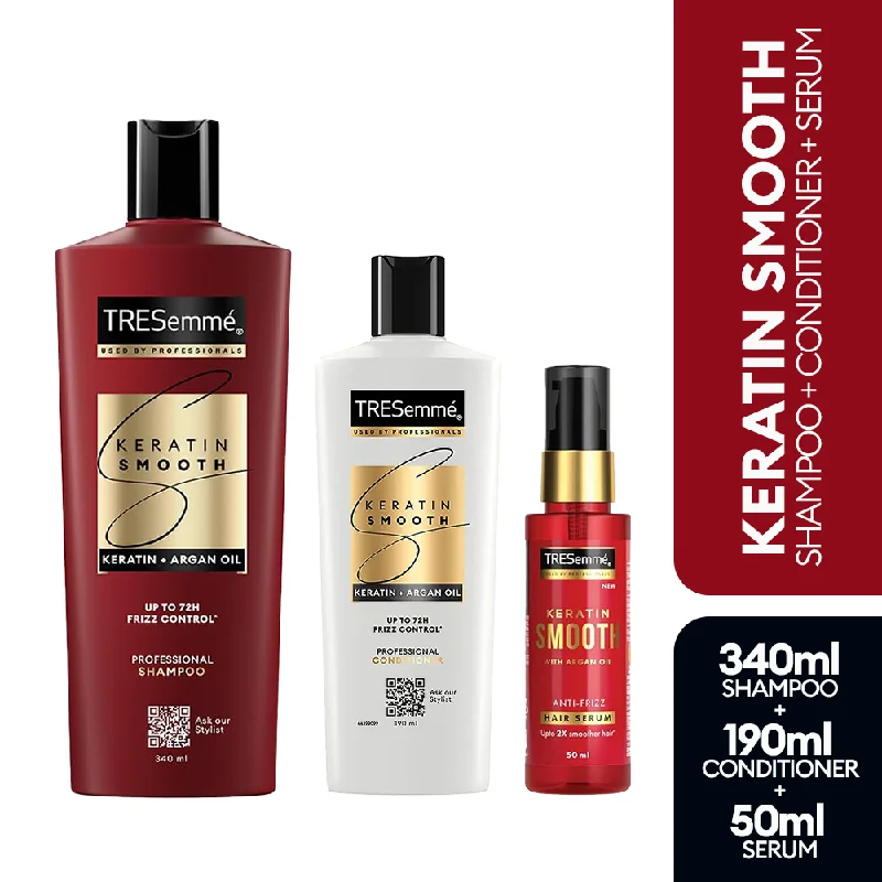 TRESemme Keratin Smooth Shampoo 340ml + Conditioner 190ml + Serum 50ml