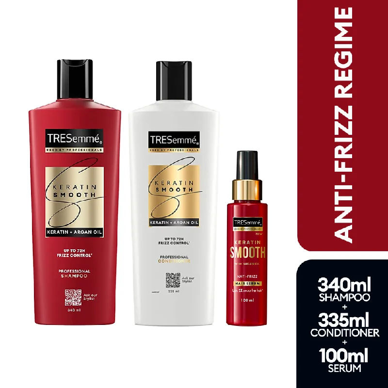 TRESemmé Keratin Smooth Shampoo 340ml + Conditioner 335ml + Serum 100ml