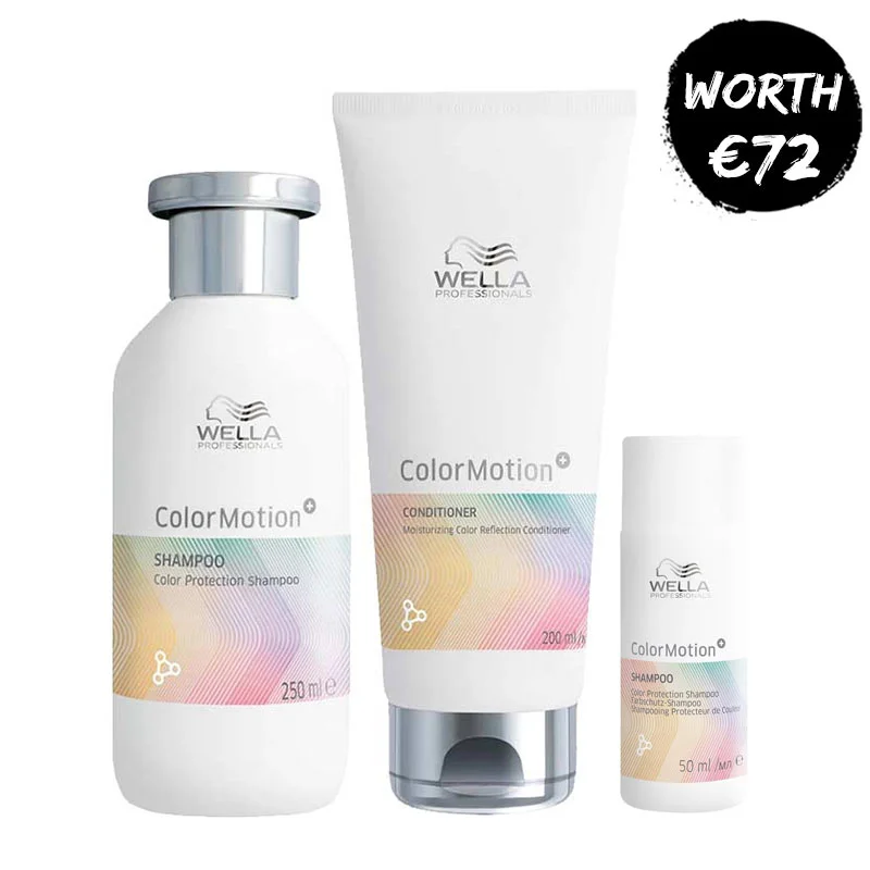 Wella Colour Motion Home & Away - Shampoo, Conditioner & Travel Shampoo